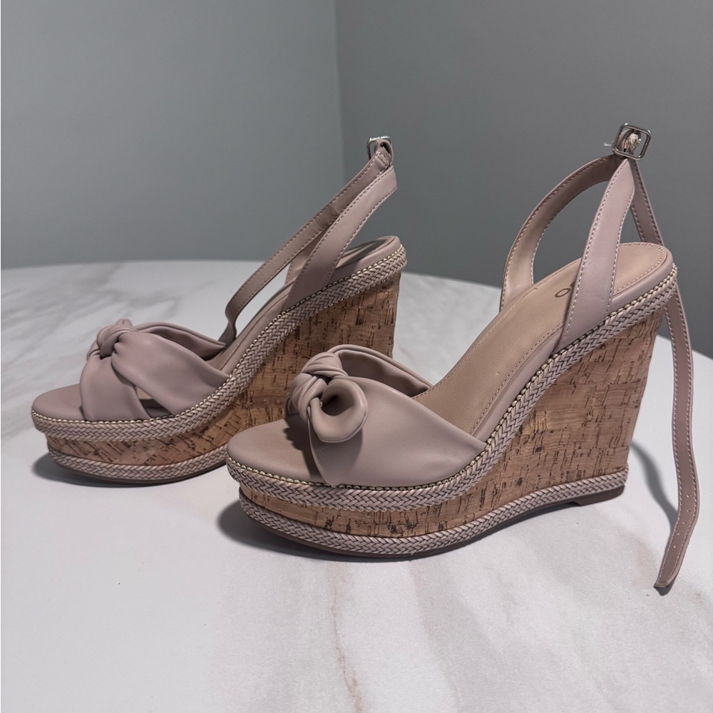 Aldo Women's Pink Wedge Sandals